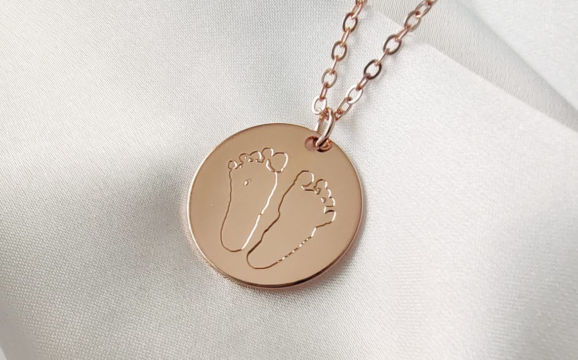 Footprint Baby Necklace