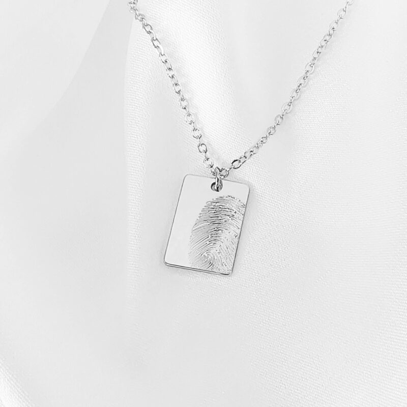 Fingerprint Rectangle Silver